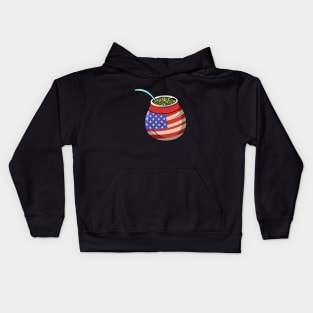 Yerba Mate USA Flag Kids Hoodie